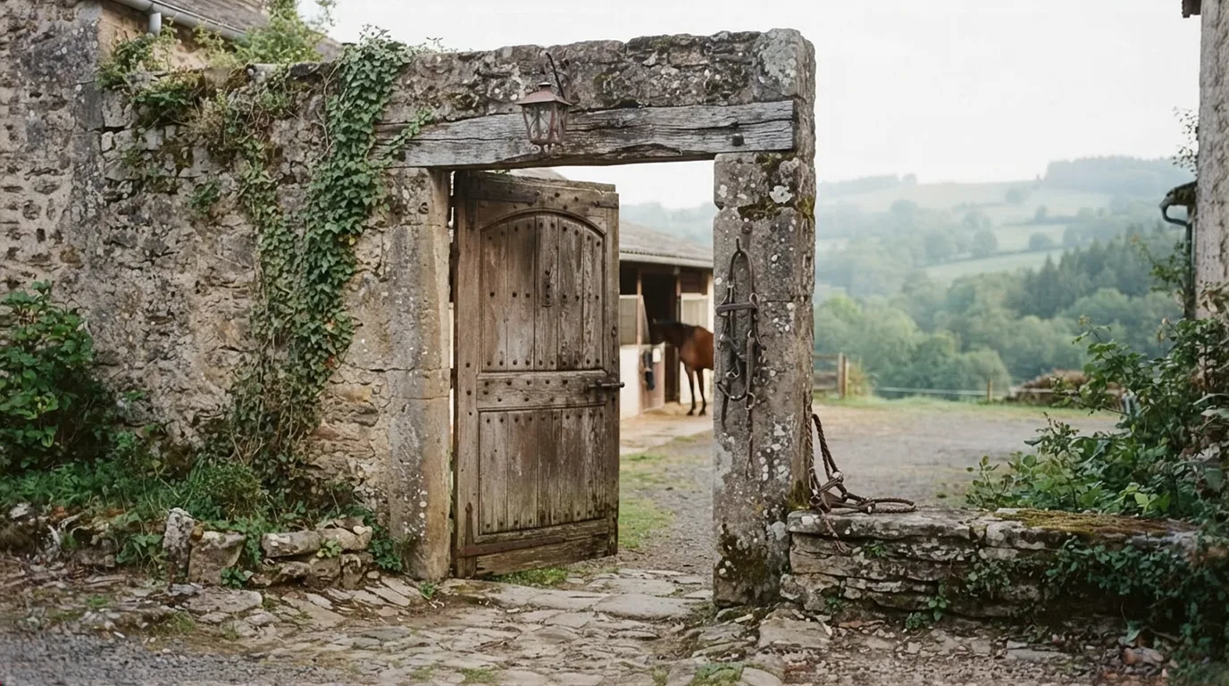 Entrée du GAEC du Lac, centre équestre à Saint-Pardoux-le-Lac